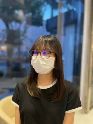 セミロング パーマ クロスパーマ/うる艶 カラー/Kurumiのヘアスタイル