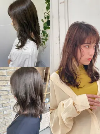 セミロング aria足立 美緒のヘアスタイル