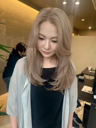 ミディアム カラー 透明カラー/レイヤー misaki °＊のヘアスタイル