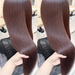 ロング カラー 顔周り🎀 暖色系カラー🎀愛美のヘアスタイル