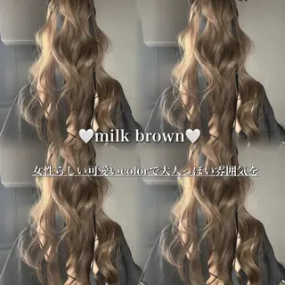 ロング ♡ナチュラルガーリー ♡ベージュ♡RINAのヘアスタイル