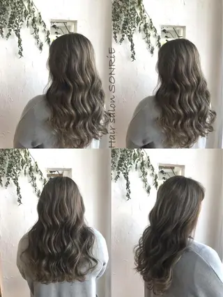 ロング カラー ヘアアレンジ 美容室 ソンリエのヘアスタイル