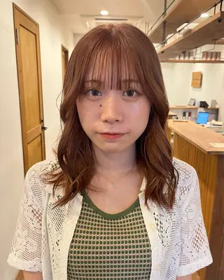 セミロング カラー china/ボブ ブリーチカラーのヘアスタイル