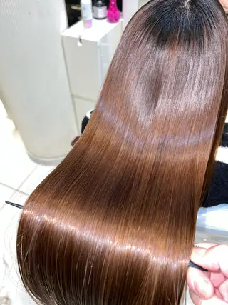 ロング 縮毛矯正/髪質改善 /ブリーチ/東陽町✨のヘアスタイル