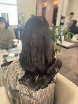 セミロング カラー ハイトーン/髪質改善 🦋岩渕かすが🖤のヘアスタイル