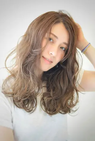 セミロング パーマ カラー 【N°deseo】 吉祥寺のヘアスタイル