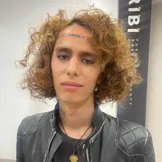 ミディアム パーマ メンズ 薬院浄水通/ショート /ボブ/rukaのヘアスタイル