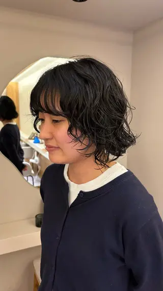 ショート パーマ サイトウ　ナミ /無料カットモデルのヘアスタイル