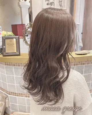 セミロング Puamelia 名古屋所属・韓国風ヘア✻透明感 カラー✻yukaのヘアスタイル
