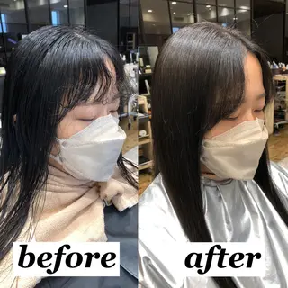 セミロング カラー パーマ 新宿✨顔周りカット 韓国ヘア/坂本亜裟海のヘアスタイル