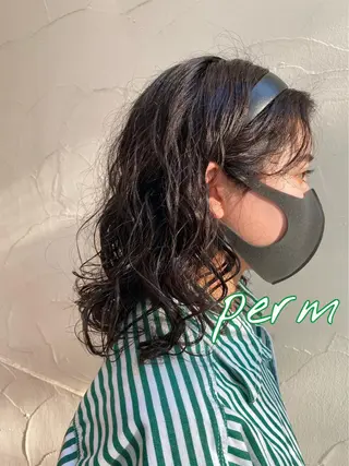 ミディアム パーマ CYAN.栄店所属・パーマ/髪質改善 【榎本千夏】のヘアスタイル