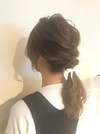 セミロング ヘアアレンジ 🐺ウルフ/レイヤー 似合わせ‎🤍沙羅のヘアスタイル