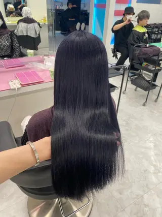 ロング カラー ヘアアレンジ 艶カラー/ハイトーン /レイヤーカットのヘアスタイル