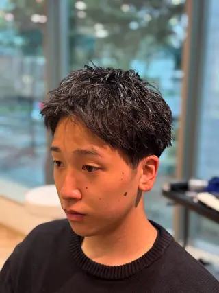 ショート メンズ メンズ特化/ センターパート/八谷のヘアスタイル