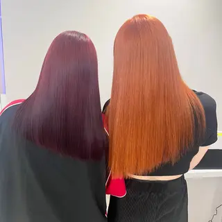 ロング カラー KANA🎀韓国 🇰🇷ハイライトのヘアスタイル