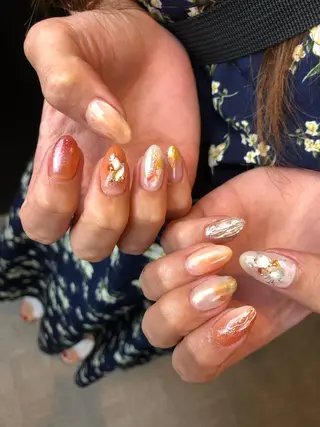 ロング カラー ヘアアレンジ キッズ ネイル マツエク・マツパ 福田 加奈のネイルデザイン