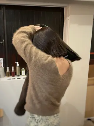 ミディアム カラー CLOVE所属・下石怜子/レイヤー/ 透明感カラーのヘアスタイル