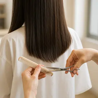 ミディアム 艶カラー/eye 🫧ྀི/栞のヘアスタイル