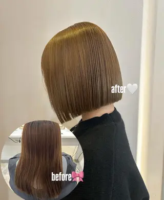 ショート 切りっぱなしボブ♡ Chiharuのヘアスタイル