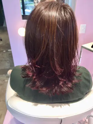 ミディアム 所渉/韓国レイヤー /ウルフカットのヘアスタイル