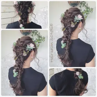 ロング カラー パーマ ヘアアレンジ メンズ 美容室 ソンリエのヘアスタイル