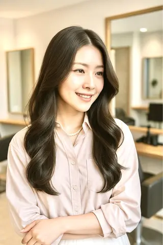 セミロング カラー 岡崎勇人/レイヤー/ 韓国/ケラチンTRのヘアスタイル