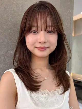 セミロング 透明感ヘアカラー chiharuのヘアスタイル