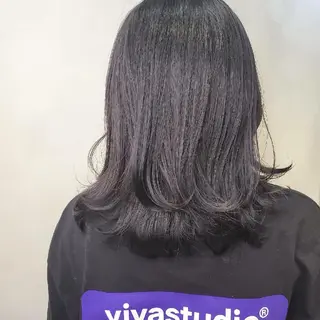 ミディアム カラー 韓国レイヤー　 suzuのヘアスタイル