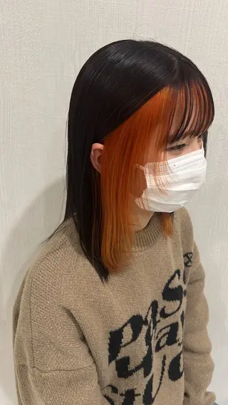 ミディアム ayumi / 郡山/暖色カラーのヘアスタイル