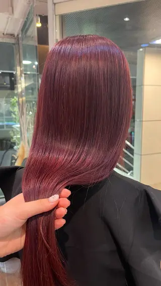 ロング カラー ボブ/暖色カラー コウボヒカルのヘアスタイル