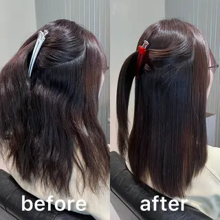 ミディアム KIZU 髪質改善 オカルト怪談のヘアスタイル