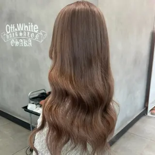 カラー Off-White 大阪所属・offwhite Nano🪩🧡のヘアスタイル