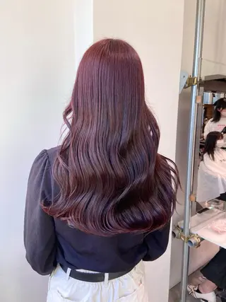 ロング カラー ヘアアレンジ 暗髪🩶ラベンダー/ ブルー/ユウナ🤍のヘアスタイル