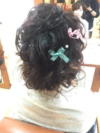 ロング カラー パーマ ヘアアレンジ 可愛いを作る神 ナオヒロのヘアスタイル