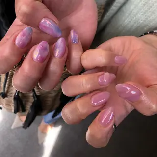 ロング カラー ヘアアレンジ キッズ ネイル マツエク・マツパ 福田 加奈のネイルデザイン