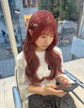 ロング カラー ありむらもえ/ 透明感カラーのヘアスタイル