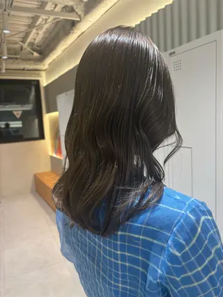 ミディアム カラー パーマ ヘアアレンジ 押切 響　のヘアスタイル