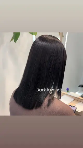 ミディアム カラー 田邊 希空のヘアスタイル