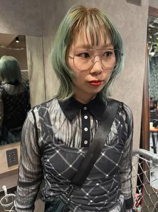 ミディアム カラー パーマ ヘアアレンジ メンズ 心斎橋美容室 Junのヘアスタイル