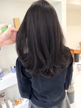 ロング カラー ハイライト/レイヤー 河原町/Manatoのヘアスタイル