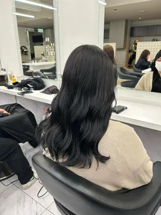 ミディアム カラー パーマ ヘアアレンジ メンズ キッズ ネイル マツエク・マツパ アイブロウ 🦋透明感グレージュ /韓国レイヤー🦋のヘアスタイル