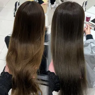 ロング カラー 内田 志乃のヘアスタイル