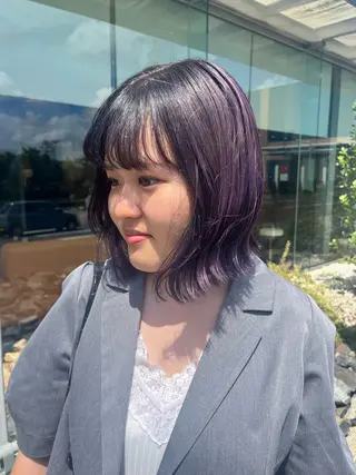 ミディアム カラー 犬塚 梨花のヘアスタイル