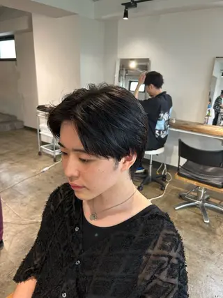 ショート パーマ become men's hair 名駅店所属・名駅/フェザーパーマ 韓国ヘア/森岡のヘアスタイル