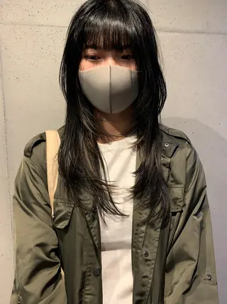 セミロング カラー 似合わせウルフ/ レイヤー/山本祐輔のヘアスタイル