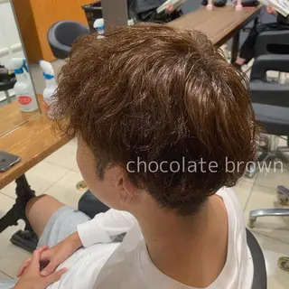 カラー メンズ 髪質改善カラー&TR 縮毛矯正/弱酸性矯正のヘアスタイル