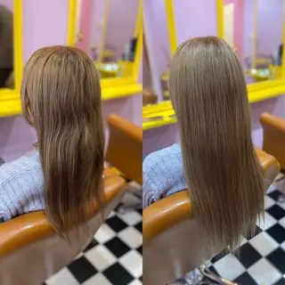 セミロング チビ編み込みエクステ どぅ〜す/YUIのヘアスタイル