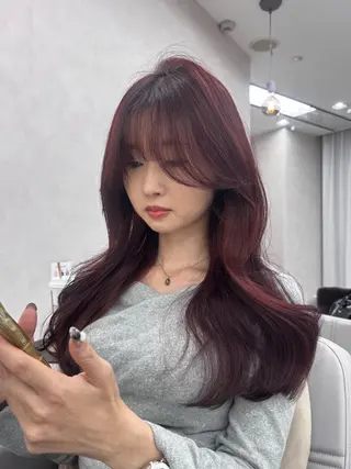 ロング 韓国ヘア特化🇰🇷 心斎橋【ユリカ】のヘアスタイル