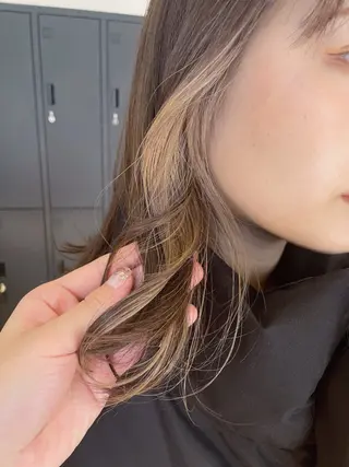 セミロング 暖色カラーボブカット 🍇⛄️佐藤愛里のヘアスタイル