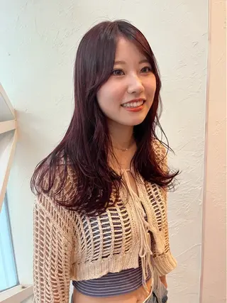 セミロング カラー 松野 心音のヘアスタイル